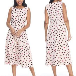 NWT Maggy London Jewel Neckline Tie Front Dress